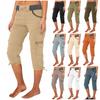 Women's Cargo Capris Relaxed Fit Low Waist Cargo Pant Summer Casual Lightweight  Trousers Pockets