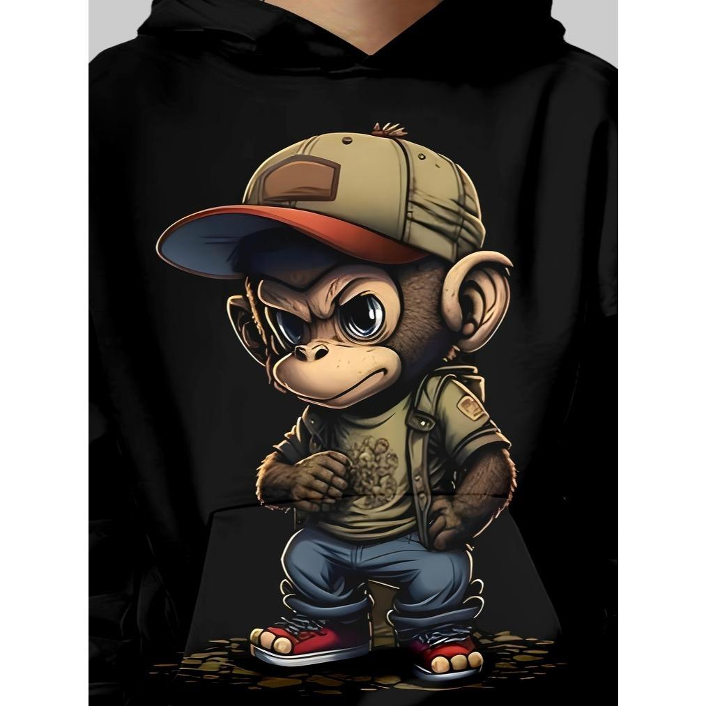 Модный повседневный пуловер для мальчиков с 3D-принтом, спортивная одежда с длинным рукавом для весны и осени, уличная толстовка для мальчиков