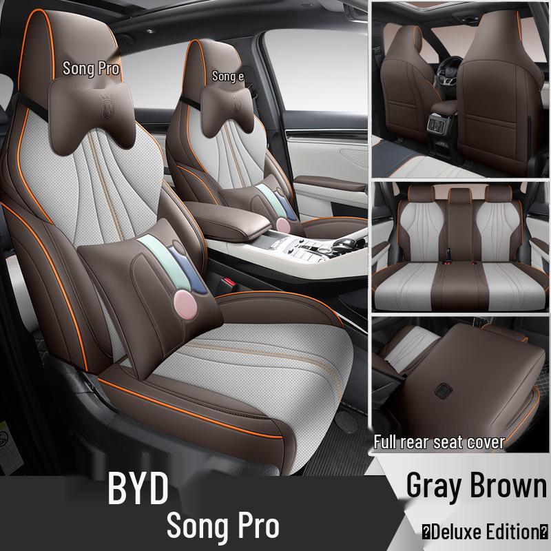 All-Season Leather Car Seat Cover for BYD Song Pro: Full Surround Design