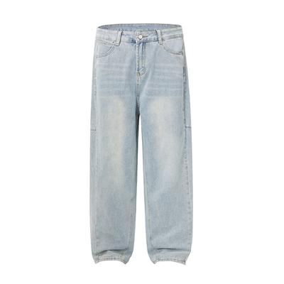 Джинсы широкие мужские и женские одинаковые свободные драпированные прямые повседневные брюки гаремы