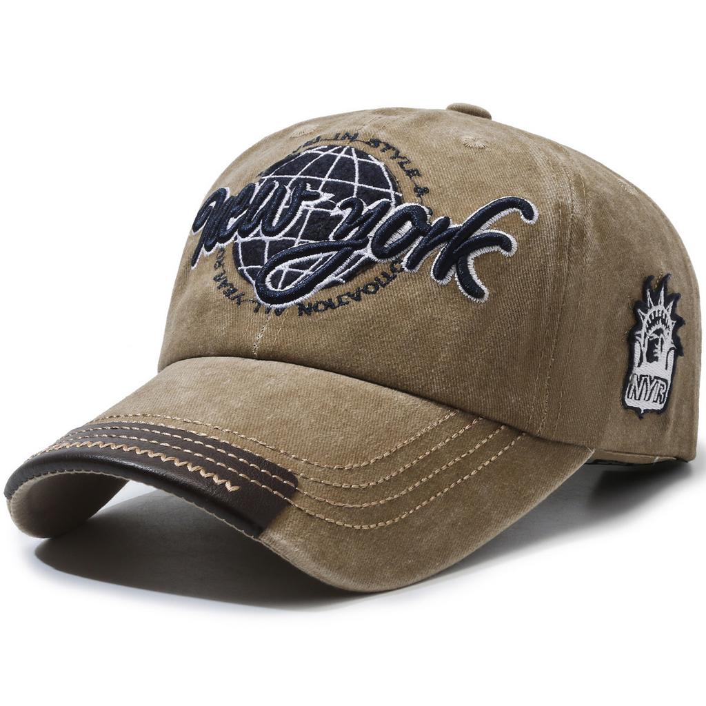 NORTHWOOD New York Embroidered Baseball Cap Patch Embroidered Baseball Hat Washed Sun Visor Peaked Soft Top Hat