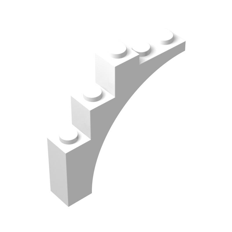 Трансграничные строительные блоки из мелких деталей: 1x5x4 Изогнутый кирпич ствол дерева Совместим с 2339, 14395, 76768