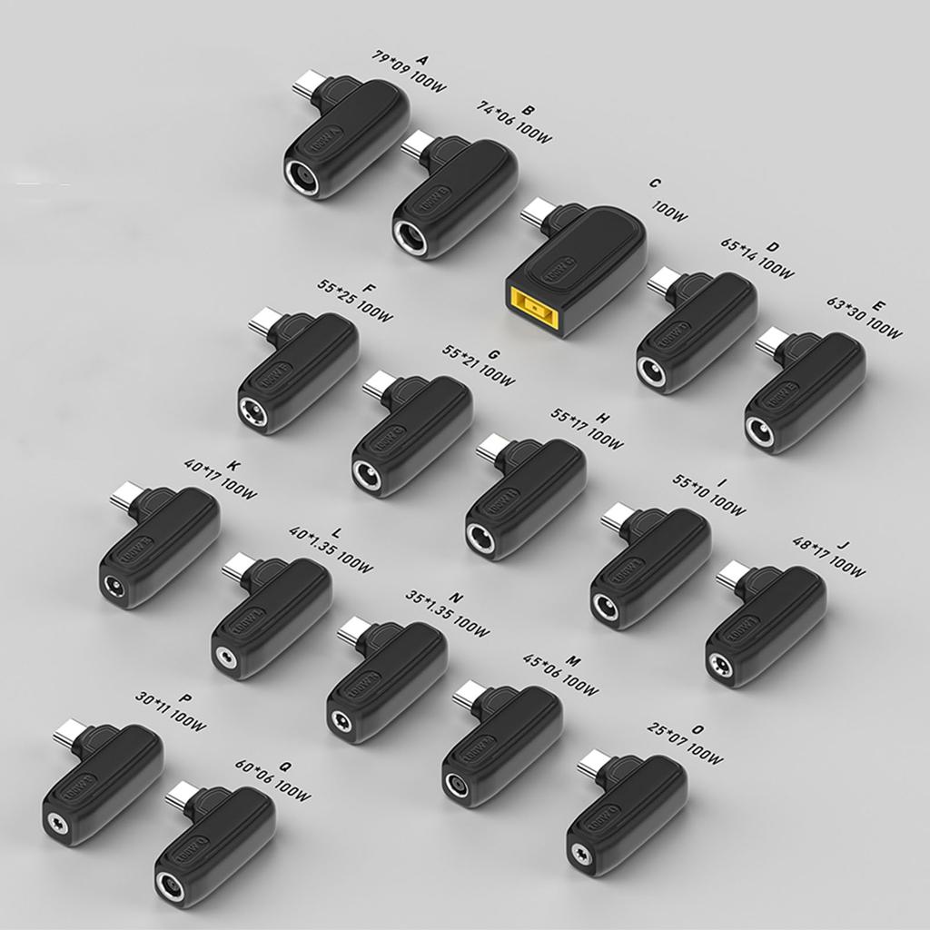 Адаптер USB C до 5,5x2,1 мм для быстрой зарядки, штекер зарядного устройства, адаптер PD USB C, тип C, разъем USB «папа-мама»