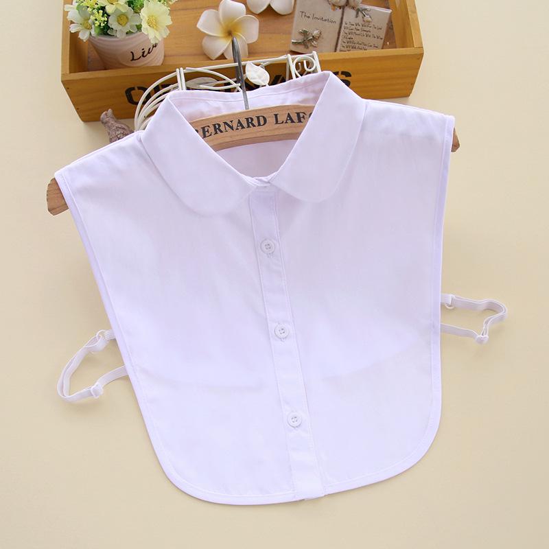 White Shirt Fake Collar Round Neck Doll Collar Accessory Collar Shirt Fake Collar Women'S Black B8 White B9