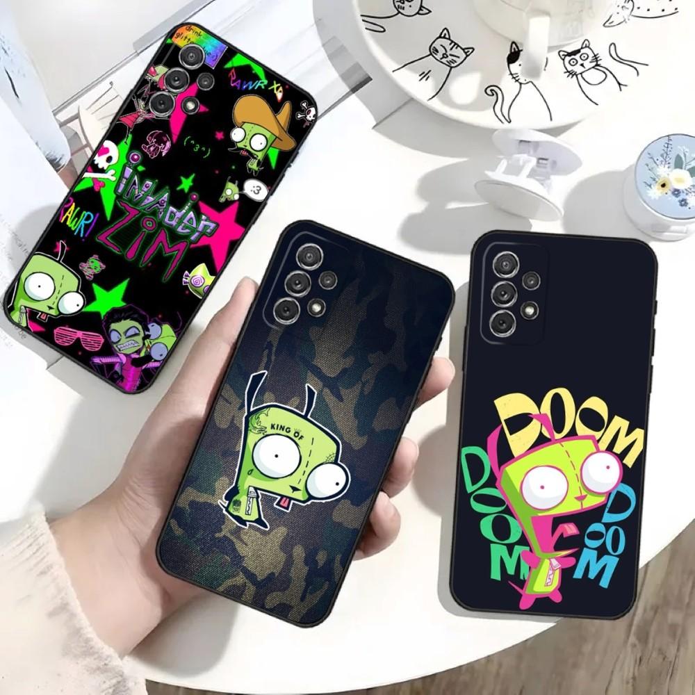 C-Cartoon I-Invader Zim Phone Case For Samsung S25,S24,S21,S22,S23,S30,Ultra,S20,Plus,Fe,Lite,Note,10 Black Soft Shell