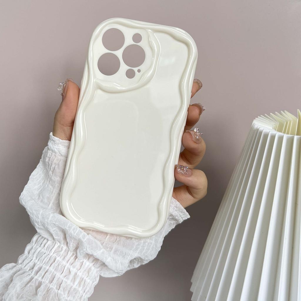 For iPhone 11 12 13 14 15 16 17 Pro Max Air 16e 7 8 Plus XR Phone Cases Flaunt Your Personality with This Exclusive TPU Cover Cream Pattern Soft Case