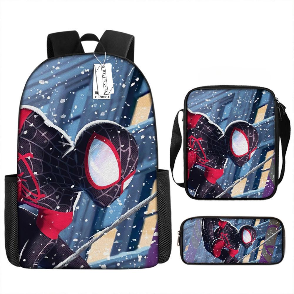 Cartoon Printed Backpack Schoolbag Shoulder Bag Pencil Bag