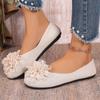 2024 Весна и Осень Верхняя Одежда Универсальная Популярная Женская Обувь Однотонная Удобная Неглубокая Горловина Цветочное Украшение