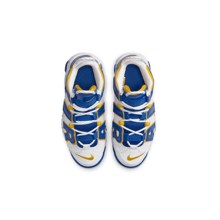 Nike Детские кроссовки Air More Uptempo GS Golden State Warriors White Game-Royal Yellow-Ochre DZ2759-141
