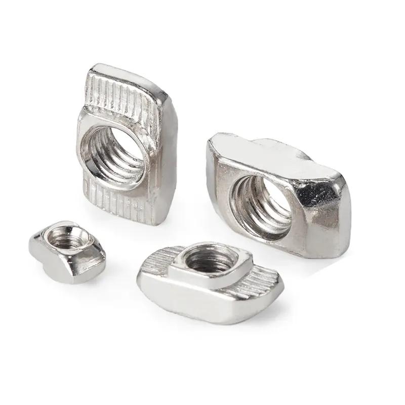 10/ 20/ 50pcs M3 M4 M5 M6 M8 M10 Slot T-nut Sliding T Nut Hammer Drop In Nut Fasten Connector For Aluminum Extrusion