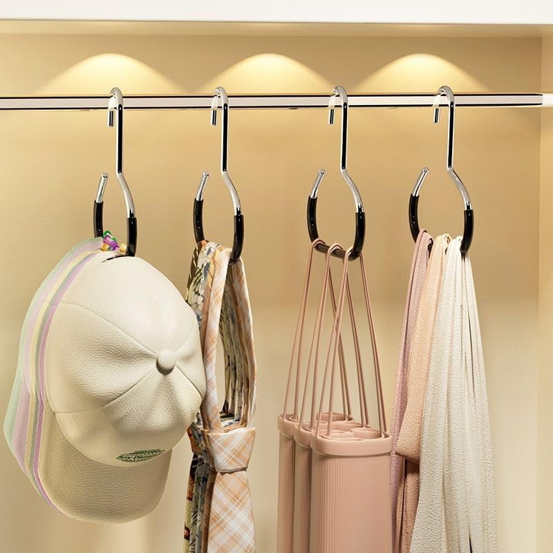 2 Pack Hat Organizer for Baseball Caps, Hat Rack for Caps Scar Handbag Stainless Steel Hat Hangers for Closet