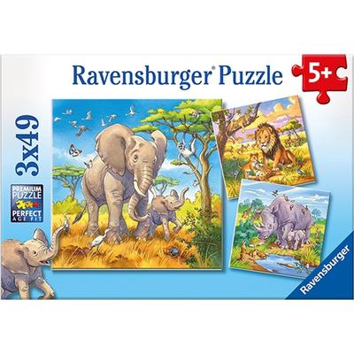 Корея Настольные игры Пазл «День семьи с животными» R080038 3X, 49 деталей, разные цвета Пазл, Детские игры, Развивающие игрушки