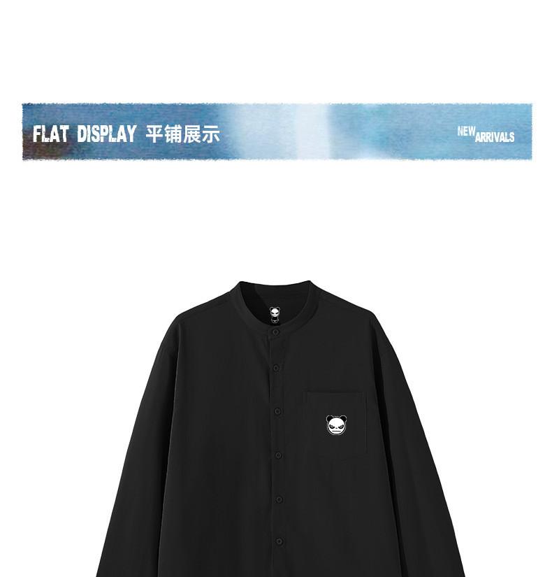 Hello Hipanda, Panda Fashion Henley collar simple Japanese shirt long sleeved cardigan