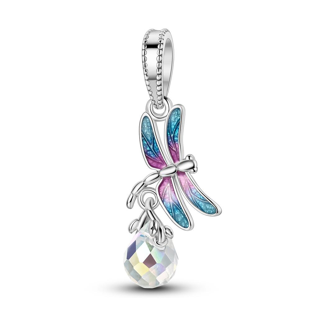 Original Copper Charm Beads Glowing Luminous Firefly Butterfly Pendant Fit Bracelet Charm Making Jewelry