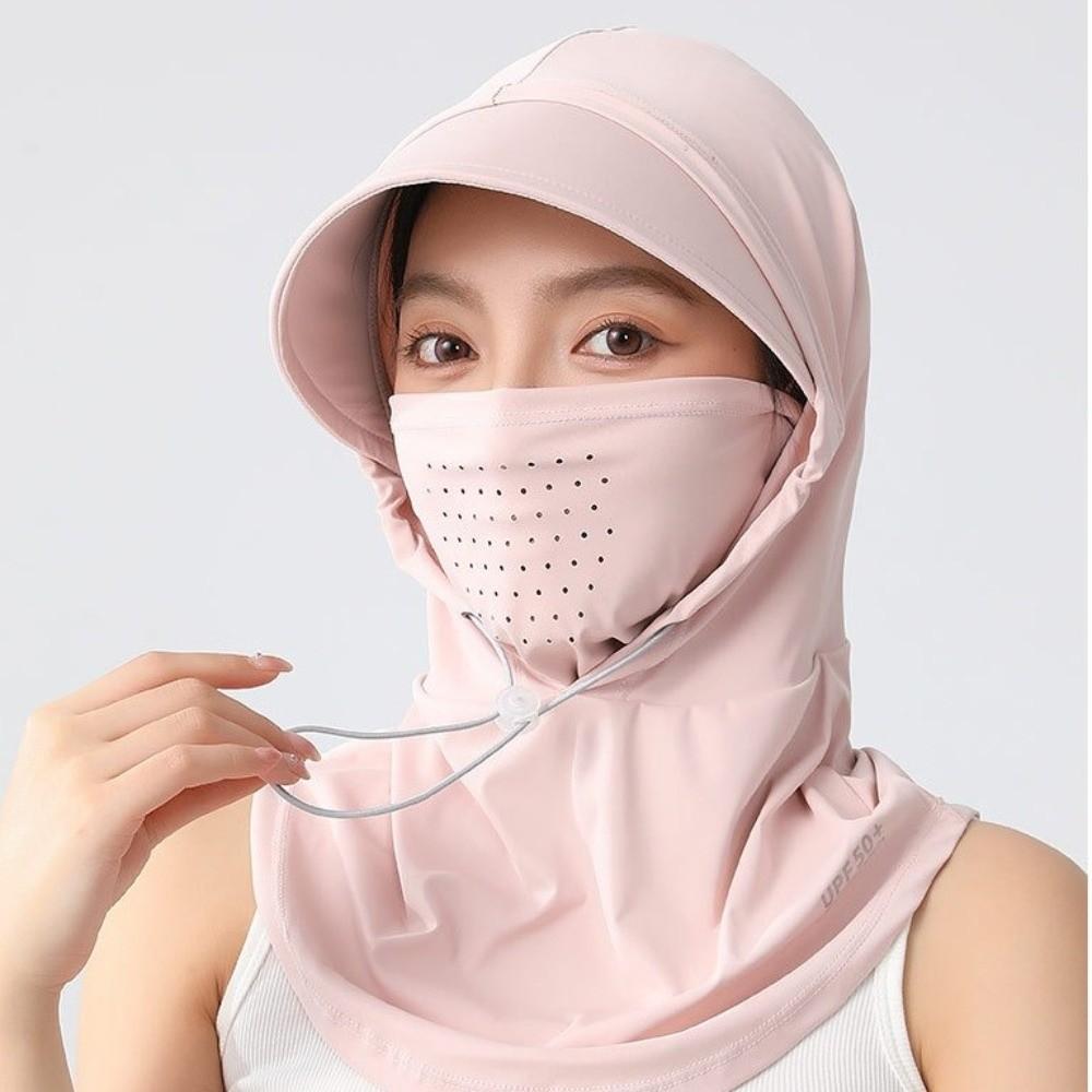 Adjustable Cycling Sun Protection Mask Ice Silk Sunscreen Full Face Cover Balaclava Hat  Outdoor