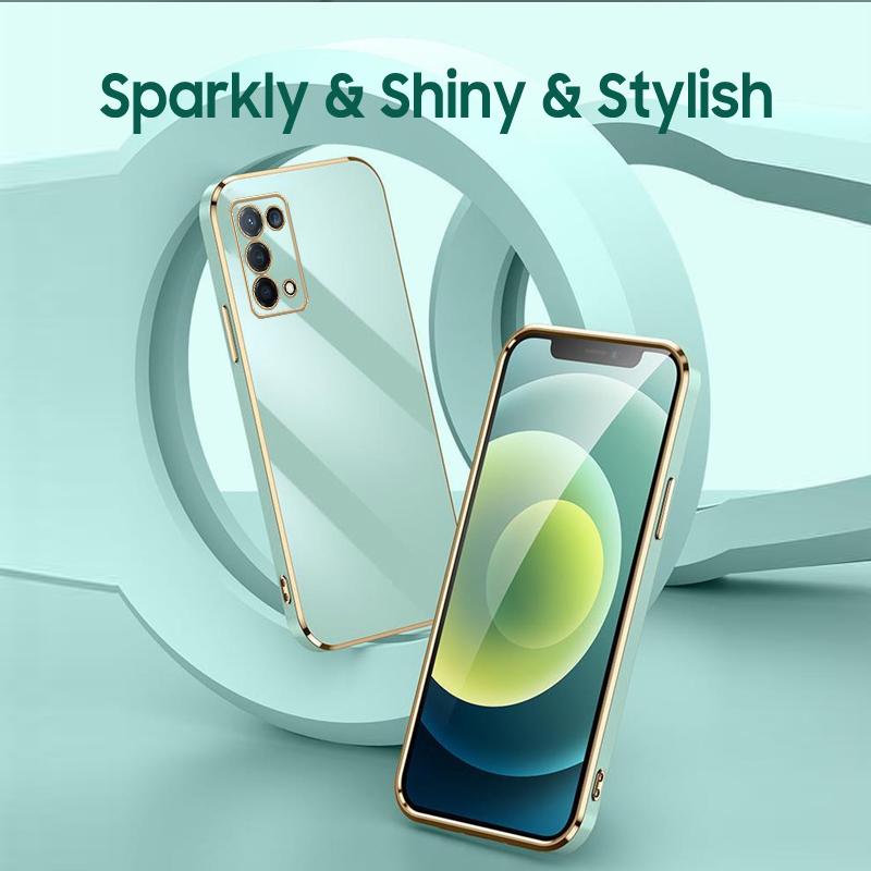 Мягкий чехол из ТПУ с 6D покрытием для OPPO K11 K9 Pro A78 A58 A38 A76 A36 A94 A74 A72 A73 A53 A57 Reno 10 11 Realme 10 11 9 GT5, роскошный силиконовый чехол-бампер