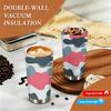 Pink Camouflage Pattern Stainless Steel Insulated Coffee Tumbler Vacuum Travel Mug Leakproof Cup for Commuting School Office Picnic