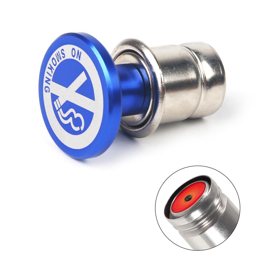 No Smoking Button Car Cigarette Lighter Anodized Aluminum+Iron 12 Volt Car Cigarette Lighter Replacement Fits Most Vehicles