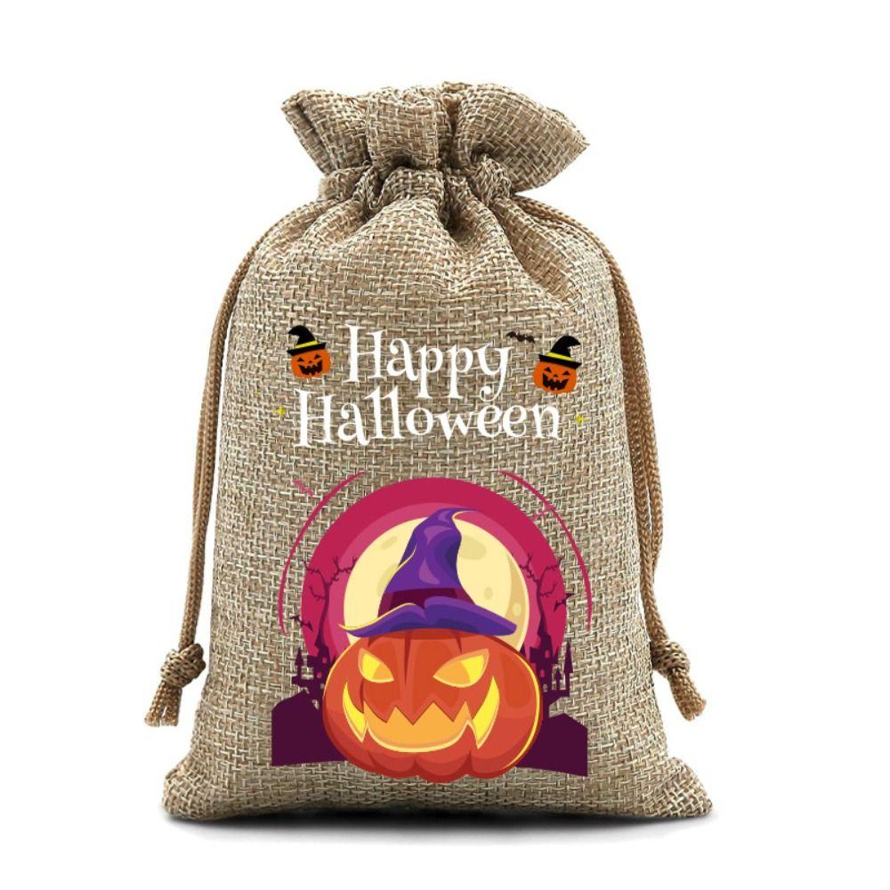 12Pcs Pumpkin Ghost Trick or Treat Candy Bag Handheld Candy Packaging Bags Kids