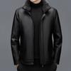 Genuine Leather Jacket for Men In Autumn and Winter New Style Lapel Sheepskin Down Jacket Jacket for Middle-aged and Elderly People