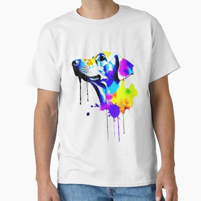 Colorful dog Classic T Shirt Made in US AUS Size S 2XL