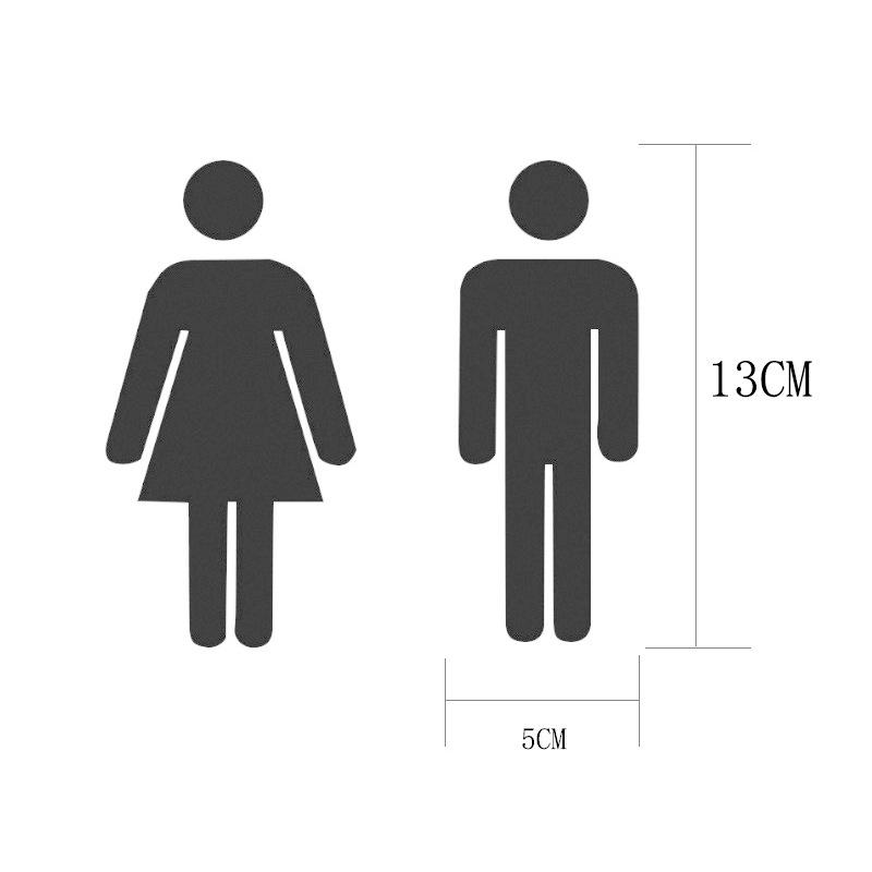 Acrylic Easy to Clean Bathroom Mirror Sticker Waterproof Self Adhesive for Home Hotel Commercial Washroom Toilet Sign