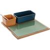 Aperitif Set - DKD HOME DECOR - Multicolor - Bamboo and Porcelain - 30 X 53 X 32 Cm