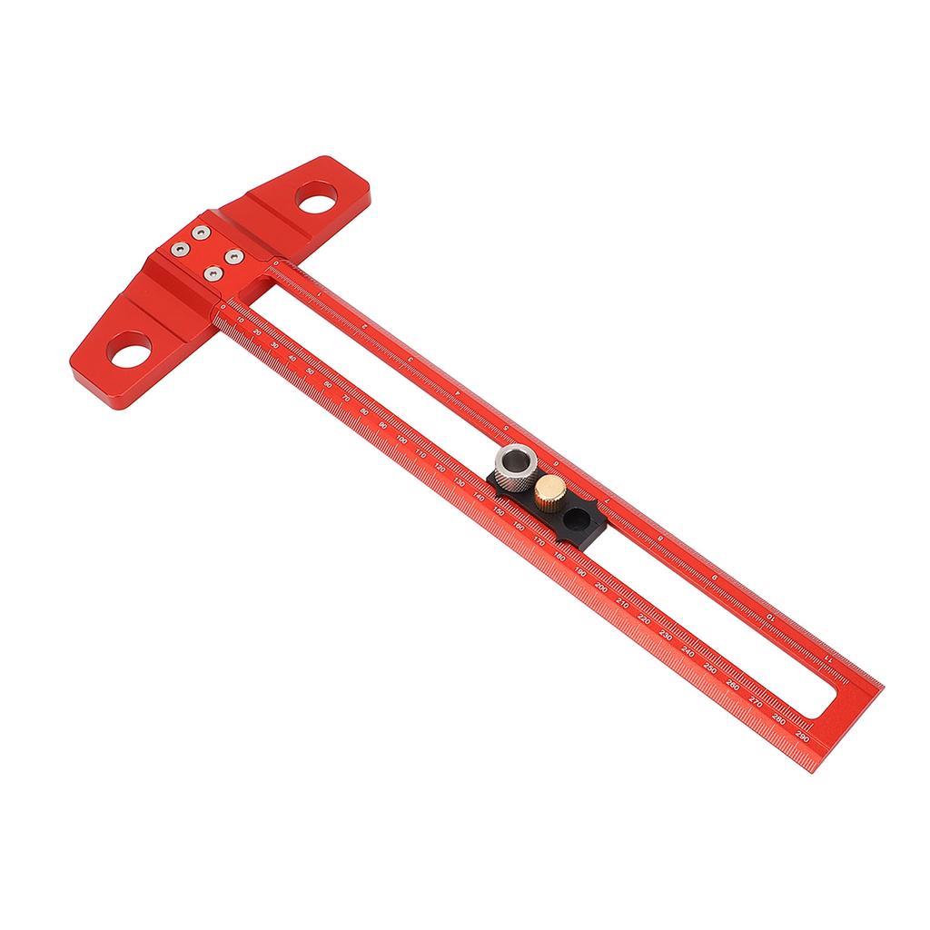 Т-образная линейка 30 см с метрической дюймовой шкалой из алюминиевого сплава, линейка позиционирования для сверления с 6 мм, 8 мм, 10 мм