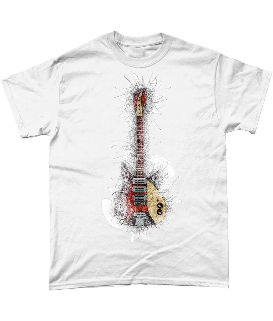 Футболка с эскизом гитары Rickenbacker Beatles Джон Леннон 60-е