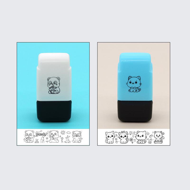 Мультяшный роллер-штамп самонаборный неперезаправляемый штамп для скрапбукинга канцелярский штамп инструменты для раскрашивания своими руками игрушка для дошкольника детский сад