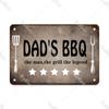 Металлическая табличка «Вечеринка BBQ» Ретро Декор для двора, сада, стены Знаки с правилами барбекю Винтажный плакат для гриля