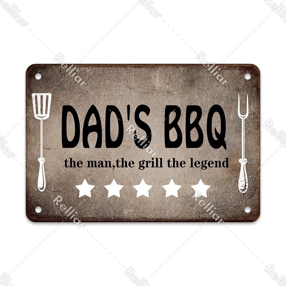 Металлическая табличка «Вечеринка BBQ» Ретро Декор для двора, сада, стены Знаки с правилами барбекю Винтажный плакат для гриля