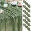 1/2/4/6pcs Cheesecloth Table Runner Boho Gauze Table Runner 40x270cm for Wedding Bridal Shower Birthday Party
