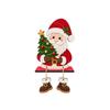 2D Flat Santa Claus Tree Ornament Self Standing Christmas Tabletop Decor  Indoor Mantel Shelf