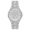 Raquel Three-Hand Stainless Steel Pavé Watch