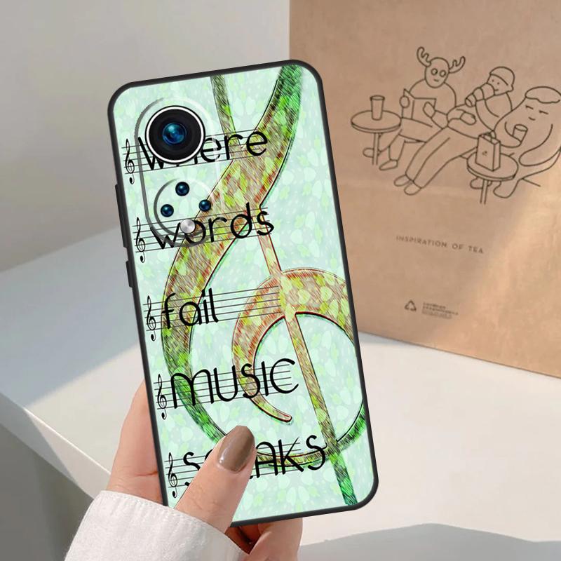 Музыкальная нота Музыкальный скрипичный ключ Для Honor Magic 8 Pro 7 6 5 Lite Чехол Для Honor Win RT 200 400 50 70 90 X8b X9a X9b X9c X9d
