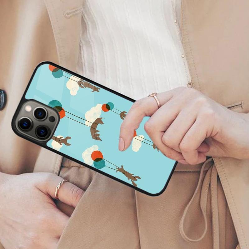 Шоколадный Такса Мультяшная Сосиска Магнитный Чехол для Телефона Для iPhone 17 Air 16 14 13 12 Pro Max 15 Plus Беспроводной MagSafe Чехол