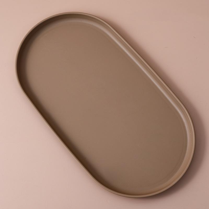 Поднос для десерта, штабелируемый овальный поднос для еды, блюдо без косы, тарелка для закусок, многоразовая тарелка для еды с гладкими краями для кухни