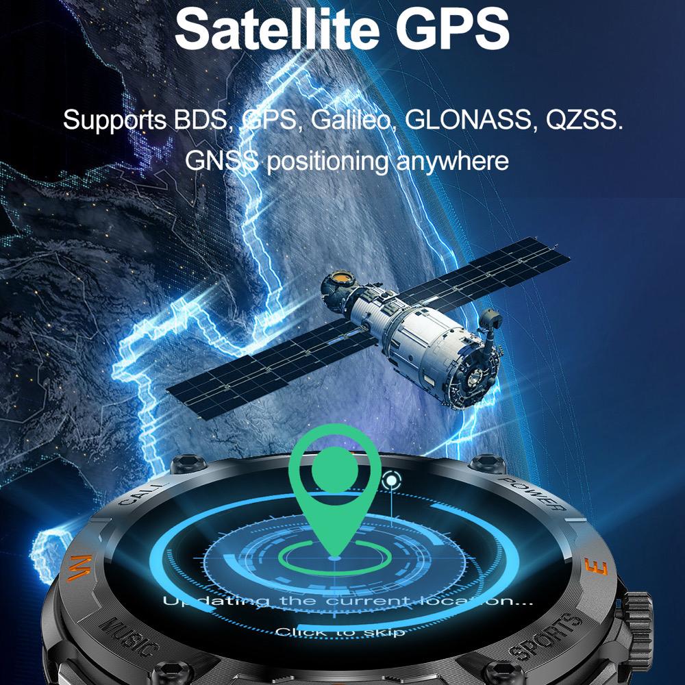 Новейшие Уличные GPS-Смарт-Часы с Экраном Синий Зуб Вызов Спорт Пульс Здоровье Водонепроницаемые Музыка Погода Смарт-Часы Сон