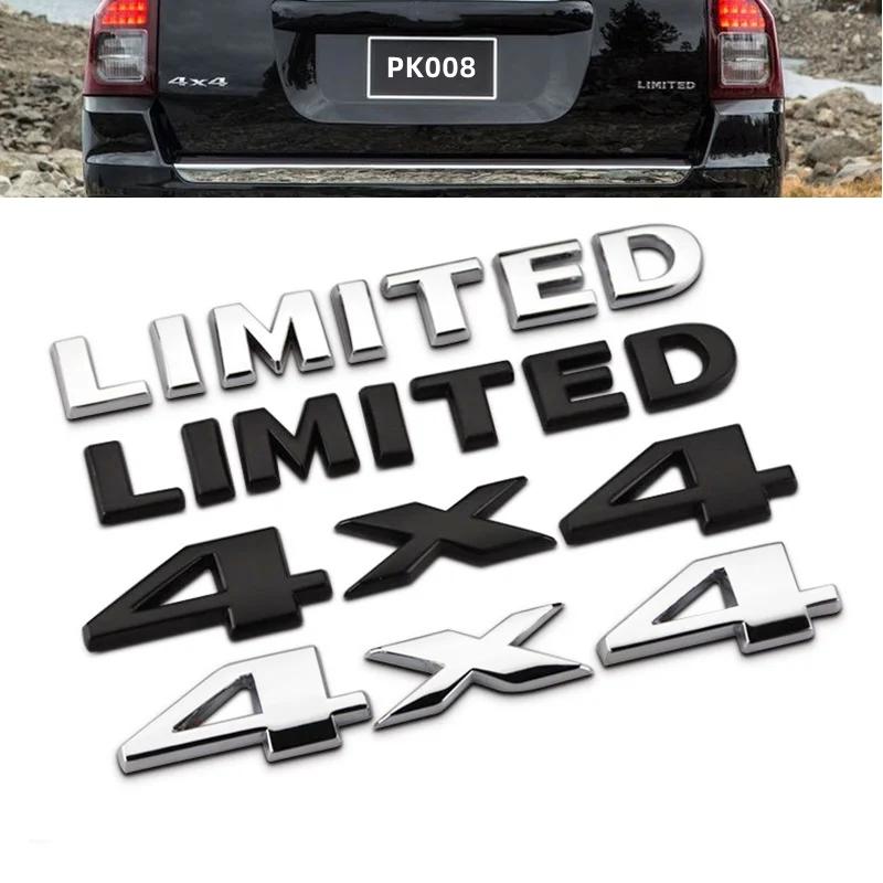 3D Metal 4X4 Limited Emblem Sticker Car Rear Boot Trunk Badge Decals For Jeep Grand Cherokee Compass Wrangler ALO1