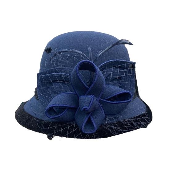 Женская зимняя шерстяная шляпа однотонная с сетчатым бантом декор шляпа-ведро осень зима для активного отдыха путешествий