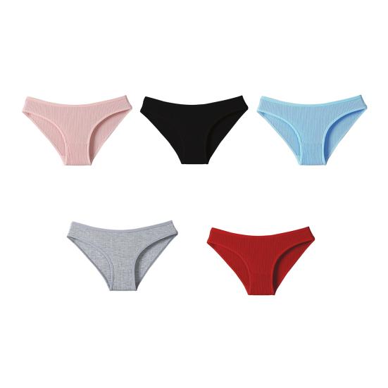 Женские трусы с низкой талией, однотонные, ребристые, бесследные, высокоэластичные, подтягивающие ягодицы, бесшовные трусики