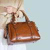 Large Capacity Textured Women's Handbag Fashion Genuine Leather Women's Handbag Cowhide Women's Shoulder Bag