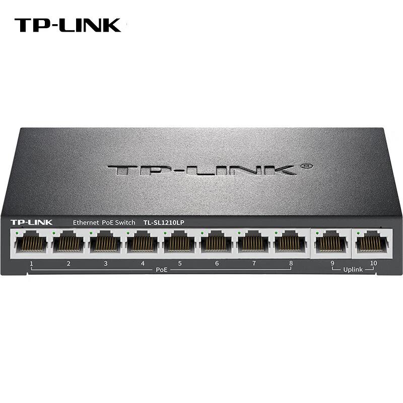 TP-LINK TL-SL1210LP 8-Port PoE Switch with 2 Gigabit Uplinks