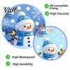 Decorative Window Sticker Christmas Static Glass Sticker, Santa Claus Snowman Reindeer PVC Cling, Reusable Waterproof Decal for Holiday Party Supplies
