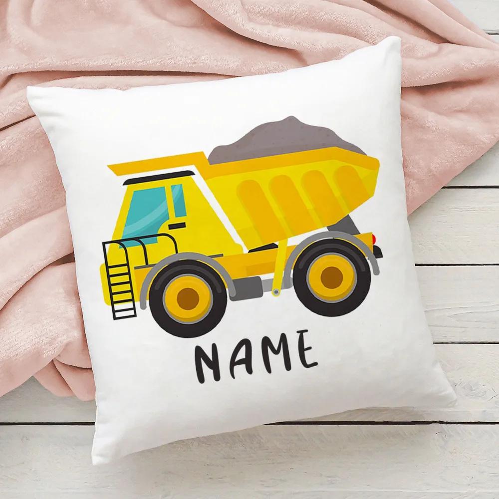 Персонализированная наволочка Пожарная машина с именем Наволочка для защиты от пыли Детская наволочка для декора спальни Лучшие подарки на день рождения для детей