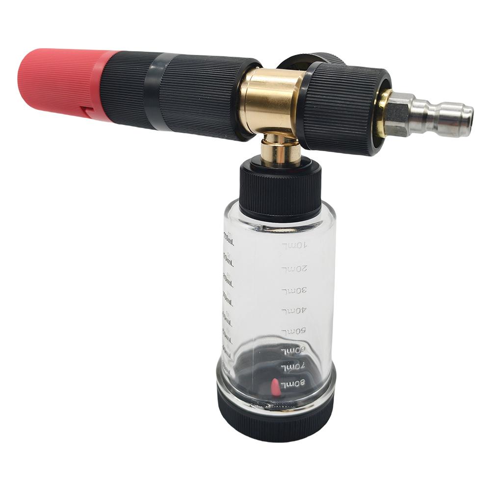 35/100ml Water Foam Pot with 1/4 Inch Quick Connector Adjustable Pressure Washer Gun Soap Foam Spray Bottle for Car Wash Cleanin