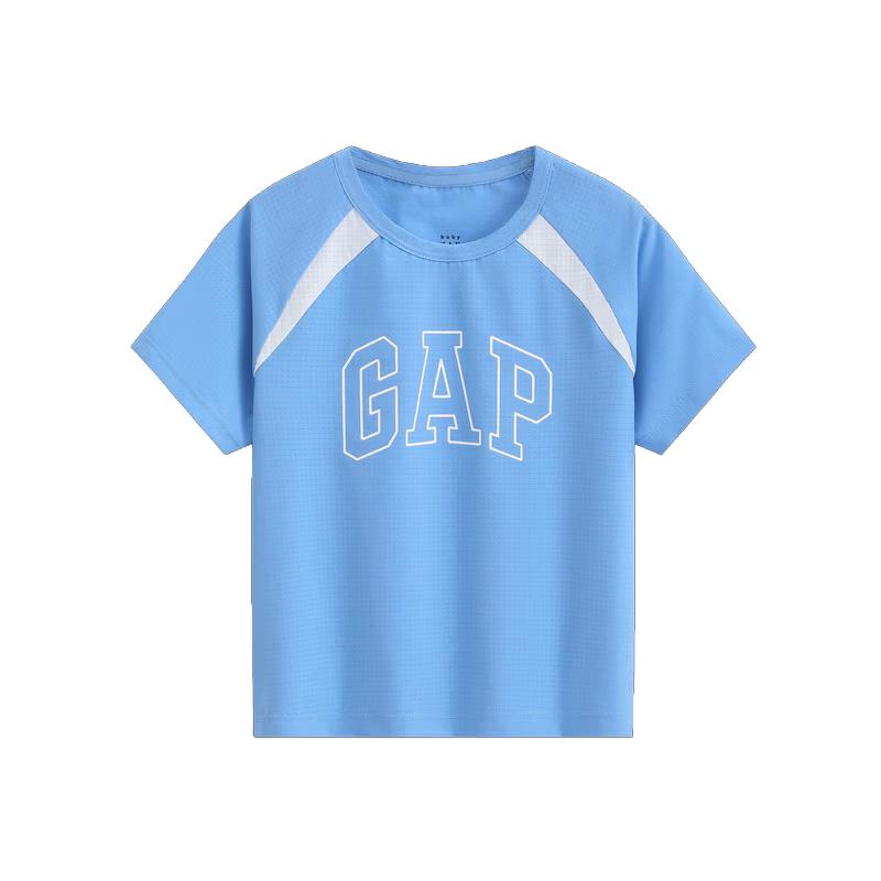 Gap Детская футболка с логотипом, быстросохнущая, с коротким рукавом
