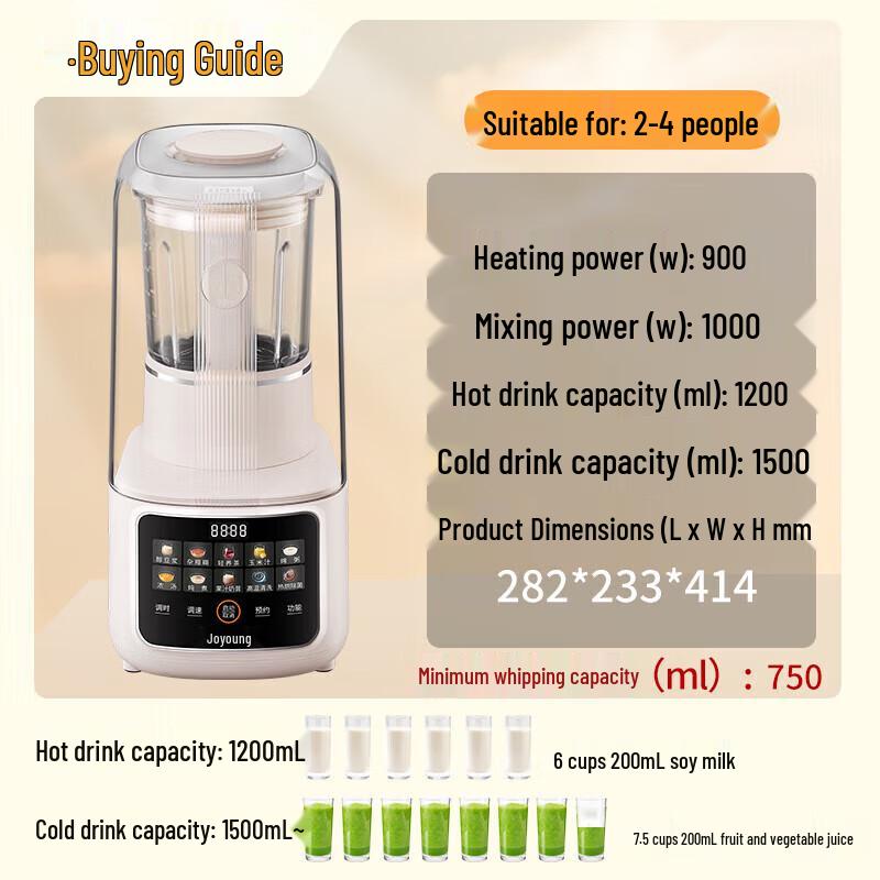 Joyoung Quiet Multi-functional Blender & Soy Milk Maker CN plug (adapter included)