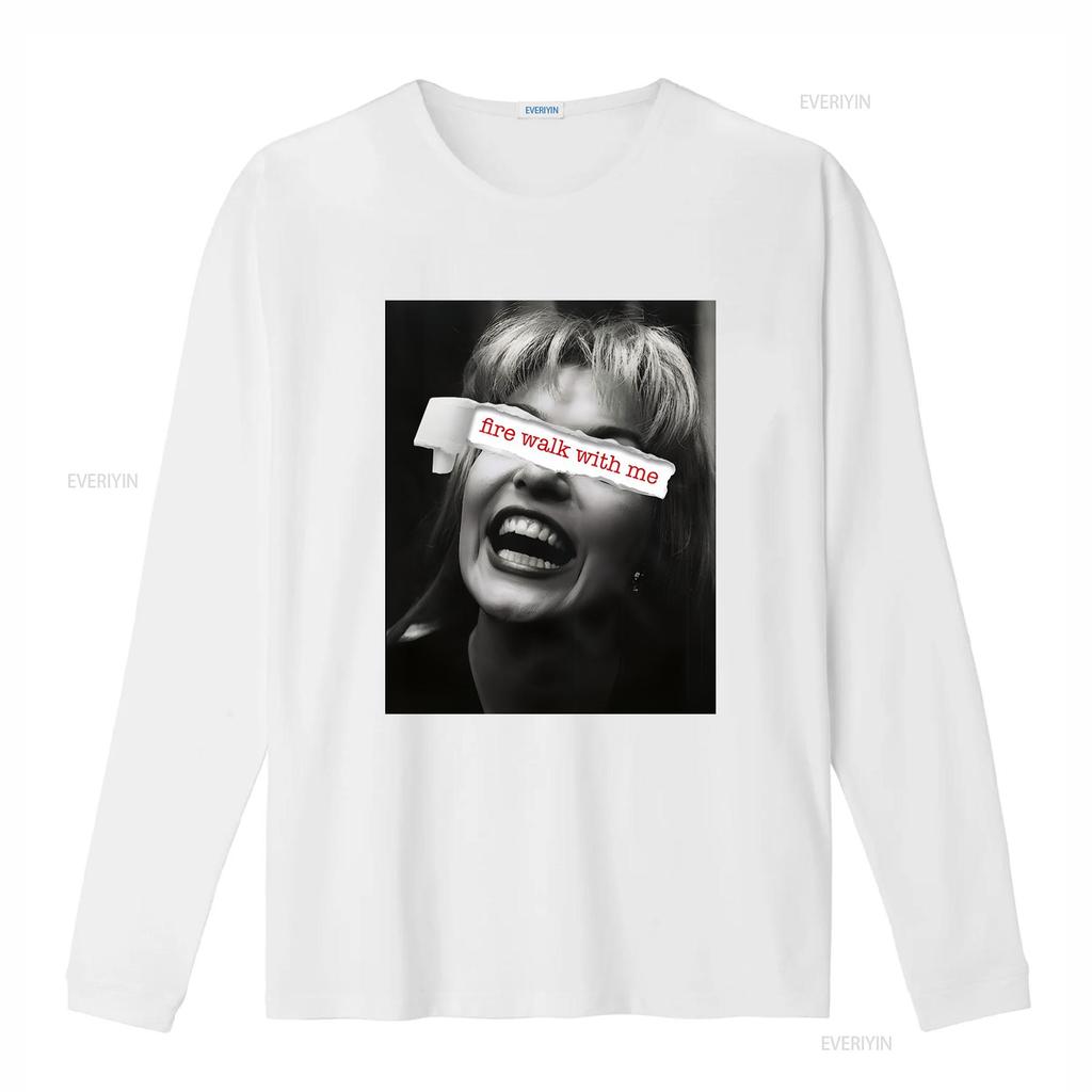 Fire walk with me SweaT T Shirt Twin Peaks Laura Palmer vintage Washed streetwear Stretched fashion Versatile homme graphic